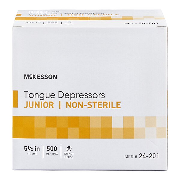 McKesson Tongue Depressor – 5½" Length, Wood, Junior