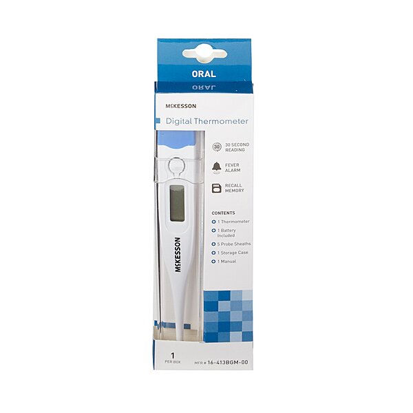 McKesson Digital Thermometer – Stick Style, Oral Probe, Handheld, Fast Reading