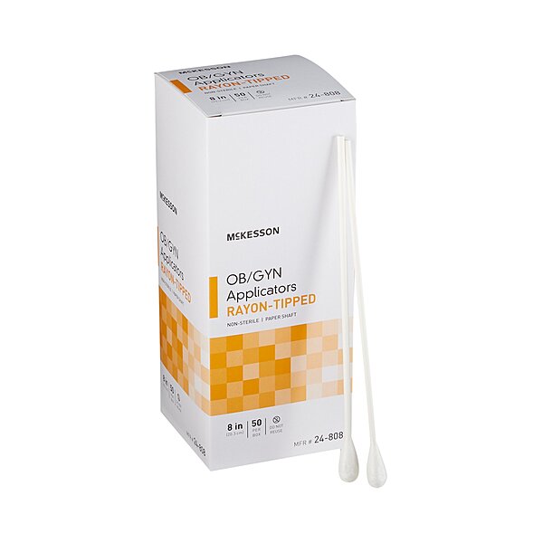 McKesson OB/GYN Swab – 8 Inch, NonSterile, Rayon