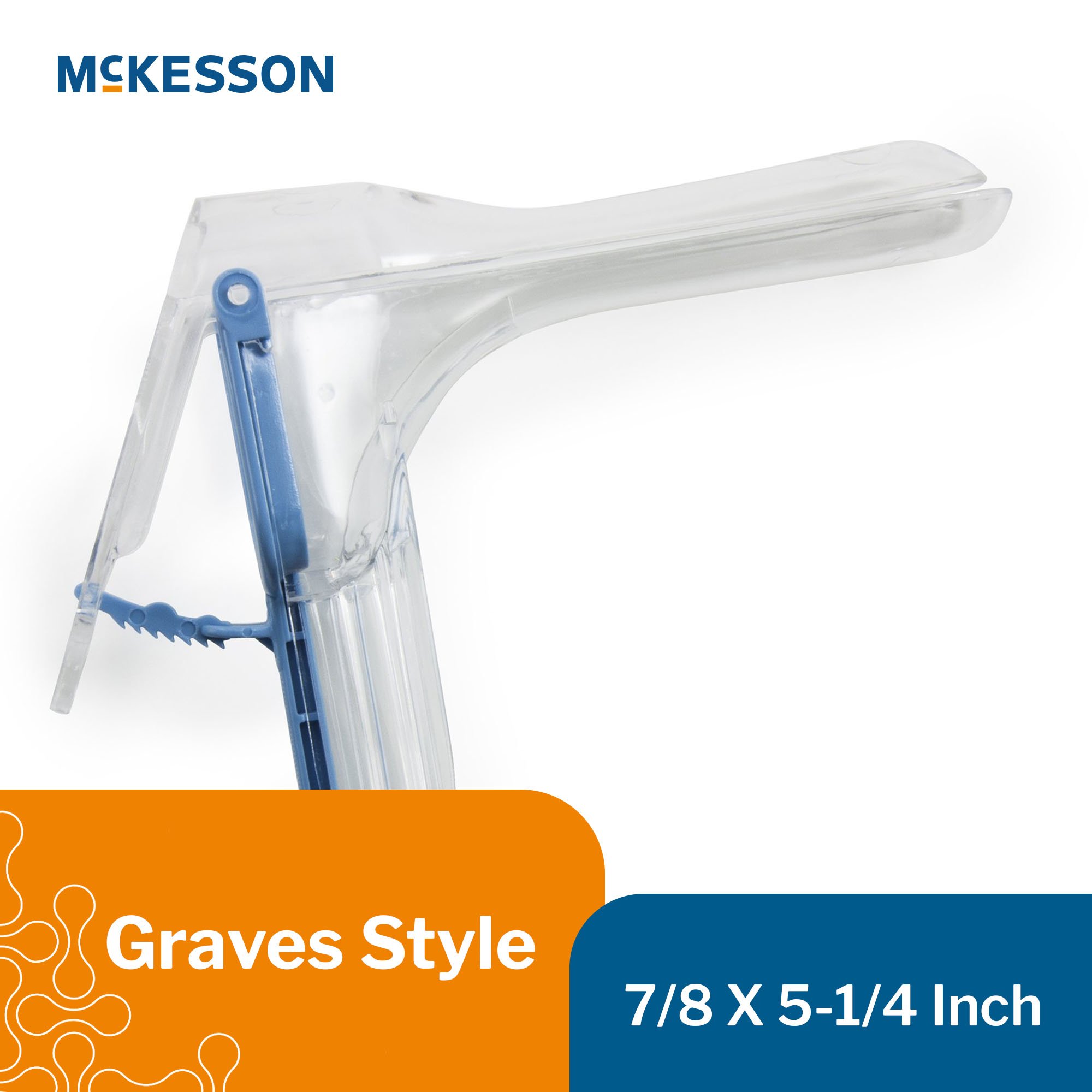 McKesson Graves Vaginal Speculum, Small, Acrylic, Light Source Compatible (CS/4BX/25EA)