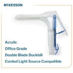 McKesson Graves Vaginal Speculum, Small, Acrylic, Light Source Compatible (CS/4BX/25EA)