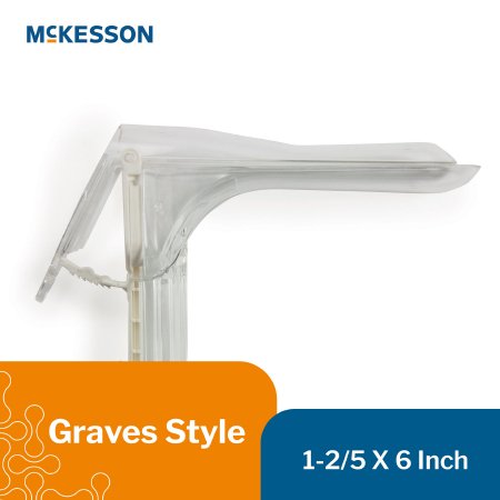 McKesson Graves Vaginal Speculum, Large, Acrylic, Light Source Compatible (CS/4BX/25EA)