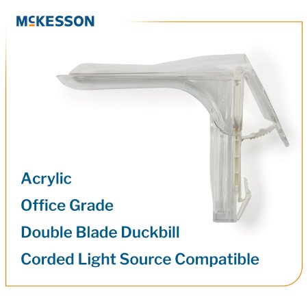 McKesson Graves Vaginal Speculum, Large, Acrylic, Light Source Compatible (CS/4BX/25EA)