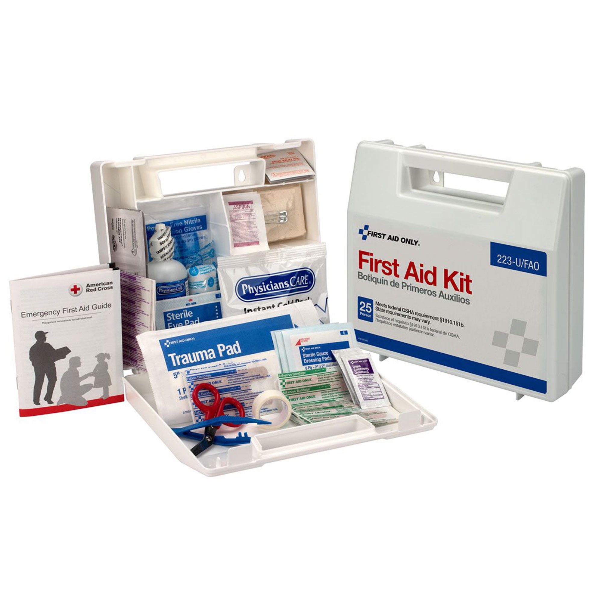 First Aid Only® First Aid Kit 25 Person Plastic Case
