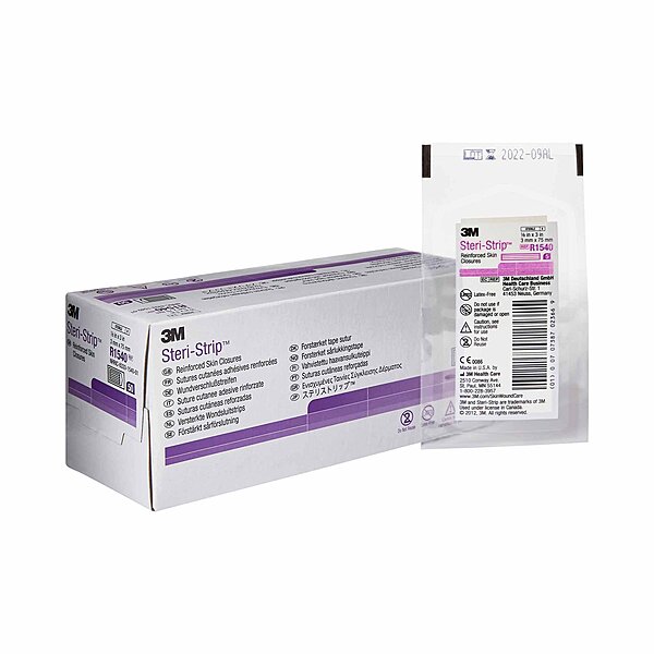 Steri-Strip Skin Closure Strip 1/8" x 3" Reinforced White (BX/50EA)