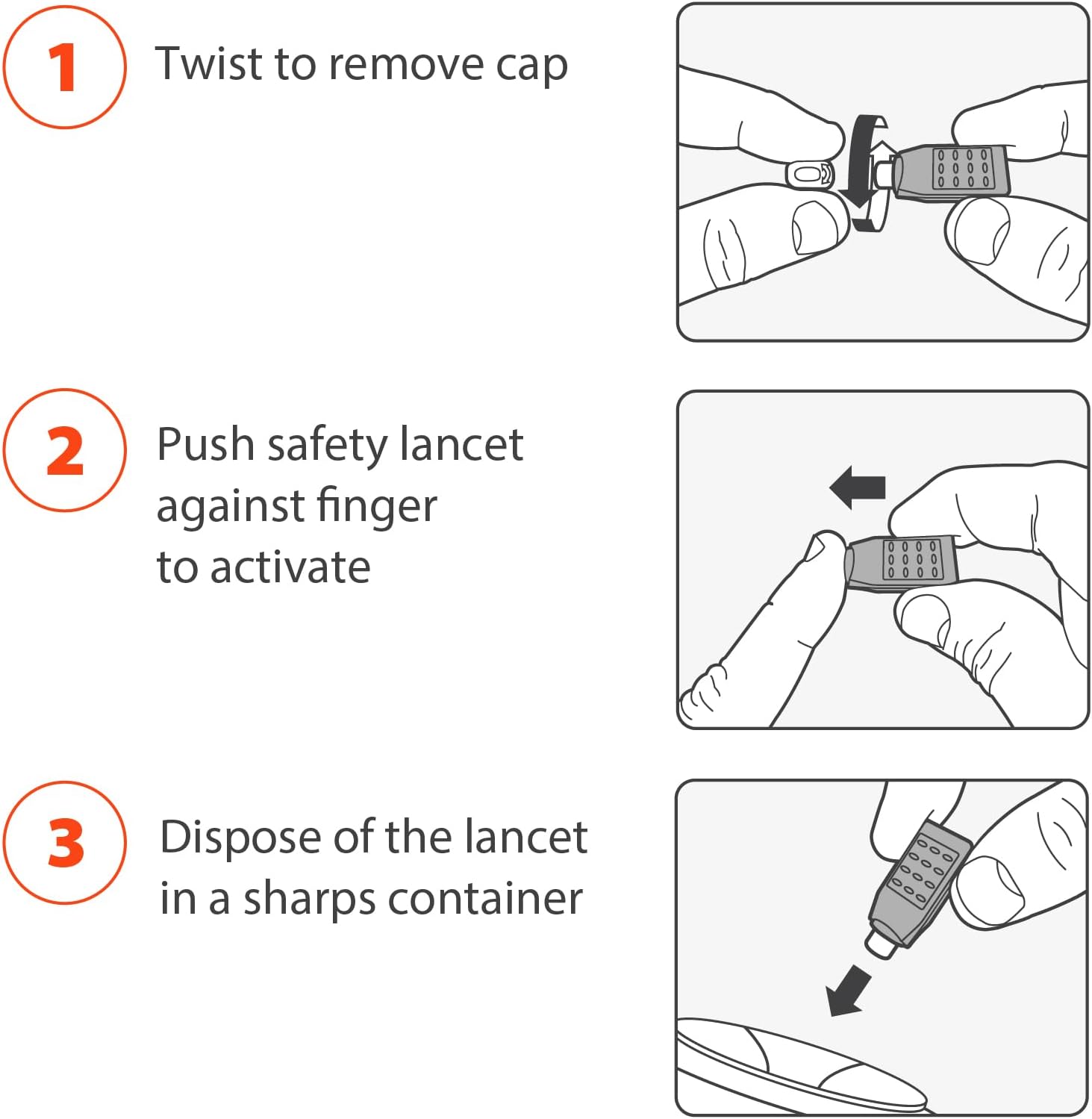 EasyTouch Pressure-Activated Safety Lancets