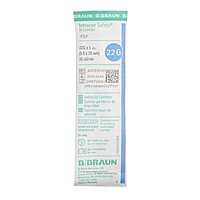 Introcan Safety® Peripheral IV Catheter 22 Gauge 1 Inch Polyurethane Winged Hub Passive Safety