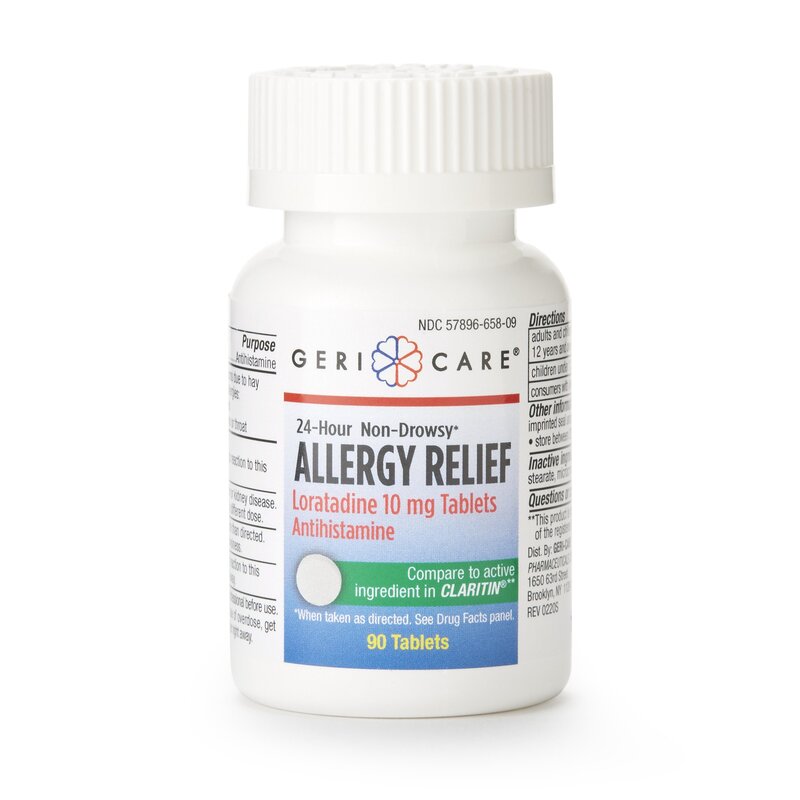 Geri-Care Allergy Relief Loratadine 10 mg Tablets, 90 Count Bottle