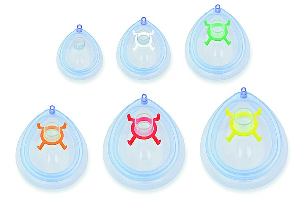 Venticaire® Pediatric Anesthesia Mask Size 2 Tail Valve Style with Hook Ring