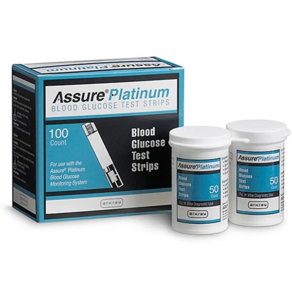 Assure Platinum Blood Glucose Test Strips 100/Box