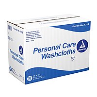 Dynarex® Disposable Washcloths White 10" × 13" 