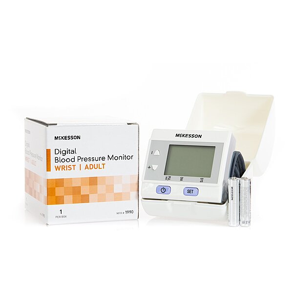 McKesson Automatic Digital Blood Pressure Monitor – Desk Model, One-Size-Fits-Most Nylon Cuff