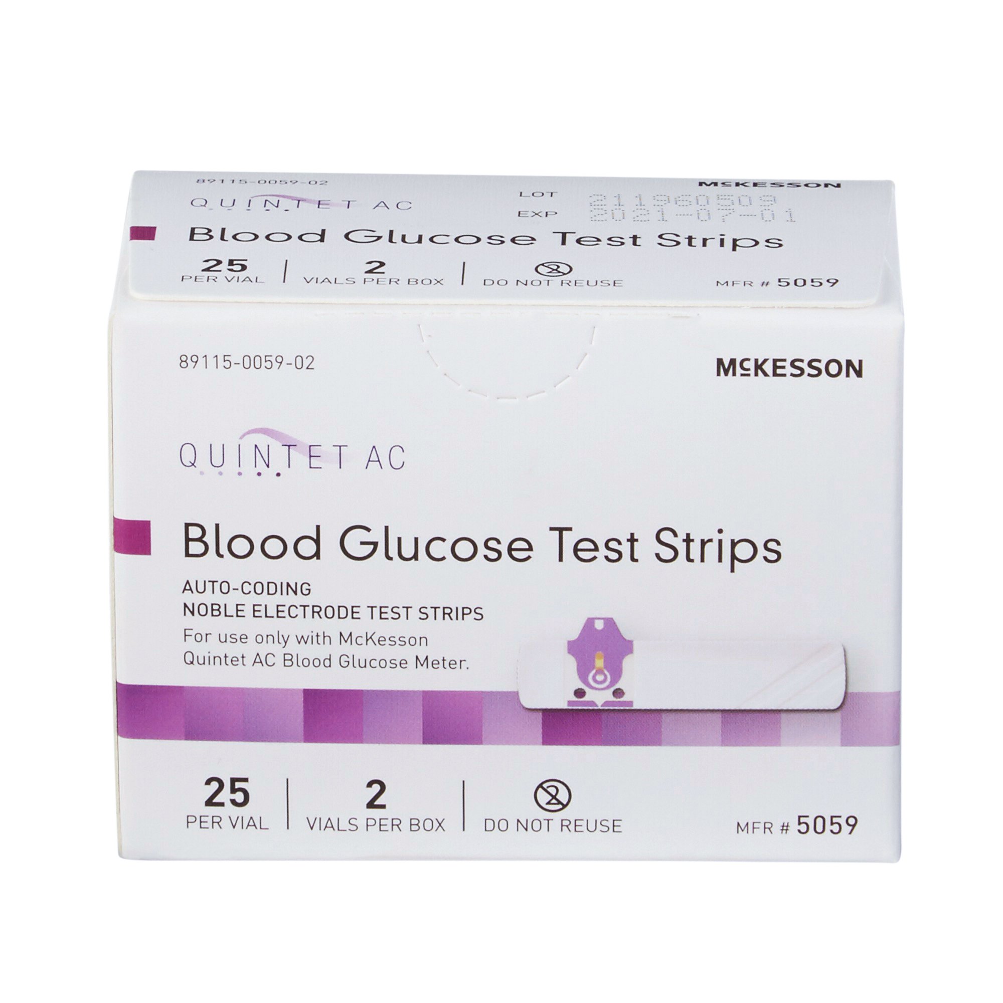 Quintet AC® Blood Glucose Test Strips (CS/20BX/50EA)
