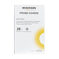 Axillary / Oral / Rectal Thermometer Probe Cover McKesson LUMEON™ For use with LUMEON® Oral / Axillary and Rectal Electronic Thermometers 500 per Box