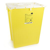McKesson Prevent® Chemotherapy Waste Container – 12 Gallon, Yellow Base, Vertical Entry