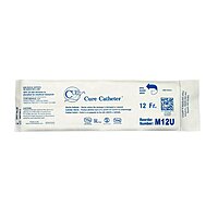 Cure Catheter® Urethral Catheter – Straight Tip, Uncoated PVC, 12 Fr, 16" Length