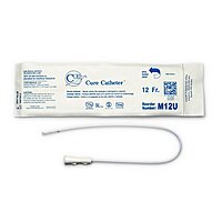 Cure Catheter® Urethral Catheter – Straight Tip, Uncoated PVC, 12 Fr, 16" Length