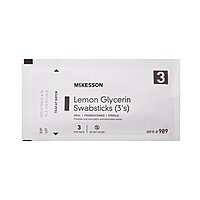 McKesson Lemon Glycerin Swabstick – Rayon Tip, 3 per Pack