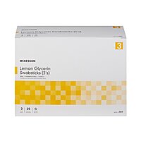 McKesson Lemon Glycerin Swabstick – Rayon Tip, 3 per Pack