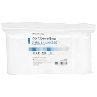 Reclosable Bag McKesson 3 X 5 Inch Polyethylene Clear Zipper Closure