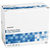 Reclosable Bag McKesson 3 X 5 Inch Polyethylene Clear Zipper Closure