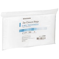 Reclosable Bag McKesson 6 X 9 Inch Polyethylene Clear Zipper Closure, 2-Mil