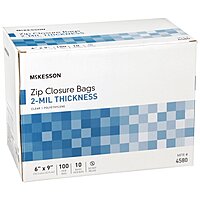 Reclosable Bag McKesson 6 X 9 Inch Polyethylene Clear Zipper Closure, 2-Mil