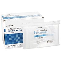 Reclosable Bag McKesson 6 X 9 Inch Polyethylene Clear Zipper Closure, 2-Mil