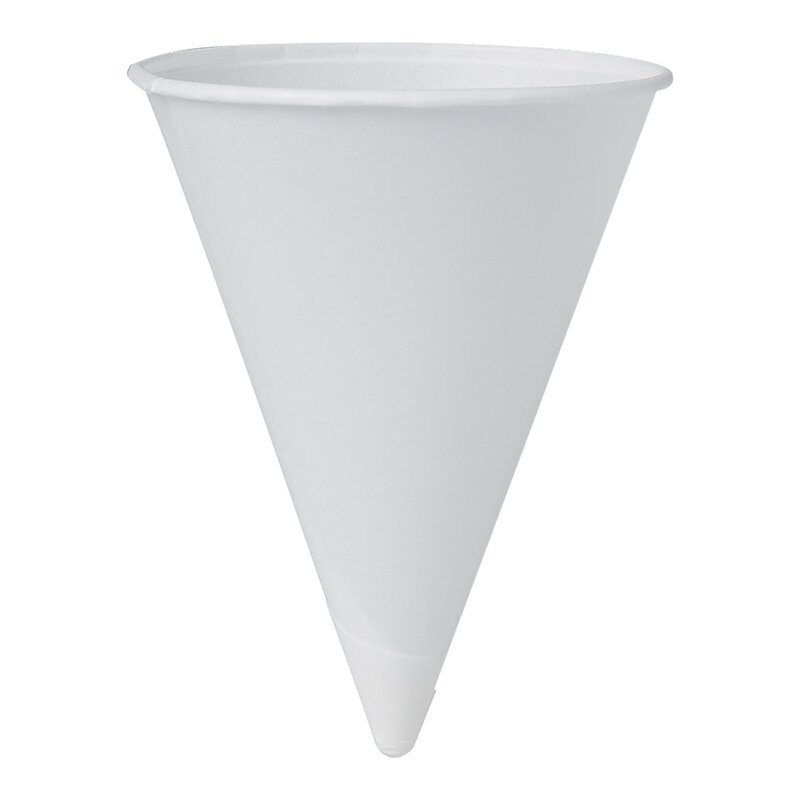 Bare® Eco-Forward® Paper Cone Cup, 4.25 oz, White, Disposable