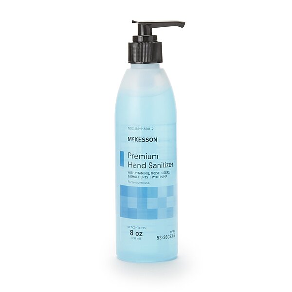McKesson® Premium Hand Sanitizer 8 oz. Ethyl Alcohol Gel Pump Bottle