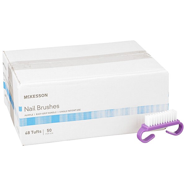 McKesson Nail Brush Soft Bristles Purple (BX/50EA)