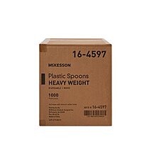 McKesson Heavy Weight Spoon, White Polypropylene, Disposable, 6 Inch, CS/1000EA