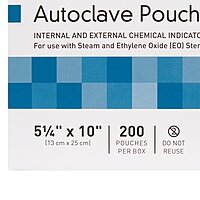 McKesson® Sterilization Pouch EO Gas / Steam 5-1/4″ × 10″ Self-Seal