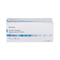 Swabstick McKesson Cotton Tip Wood Shaft 6 Inch Sterile 1 per Pack