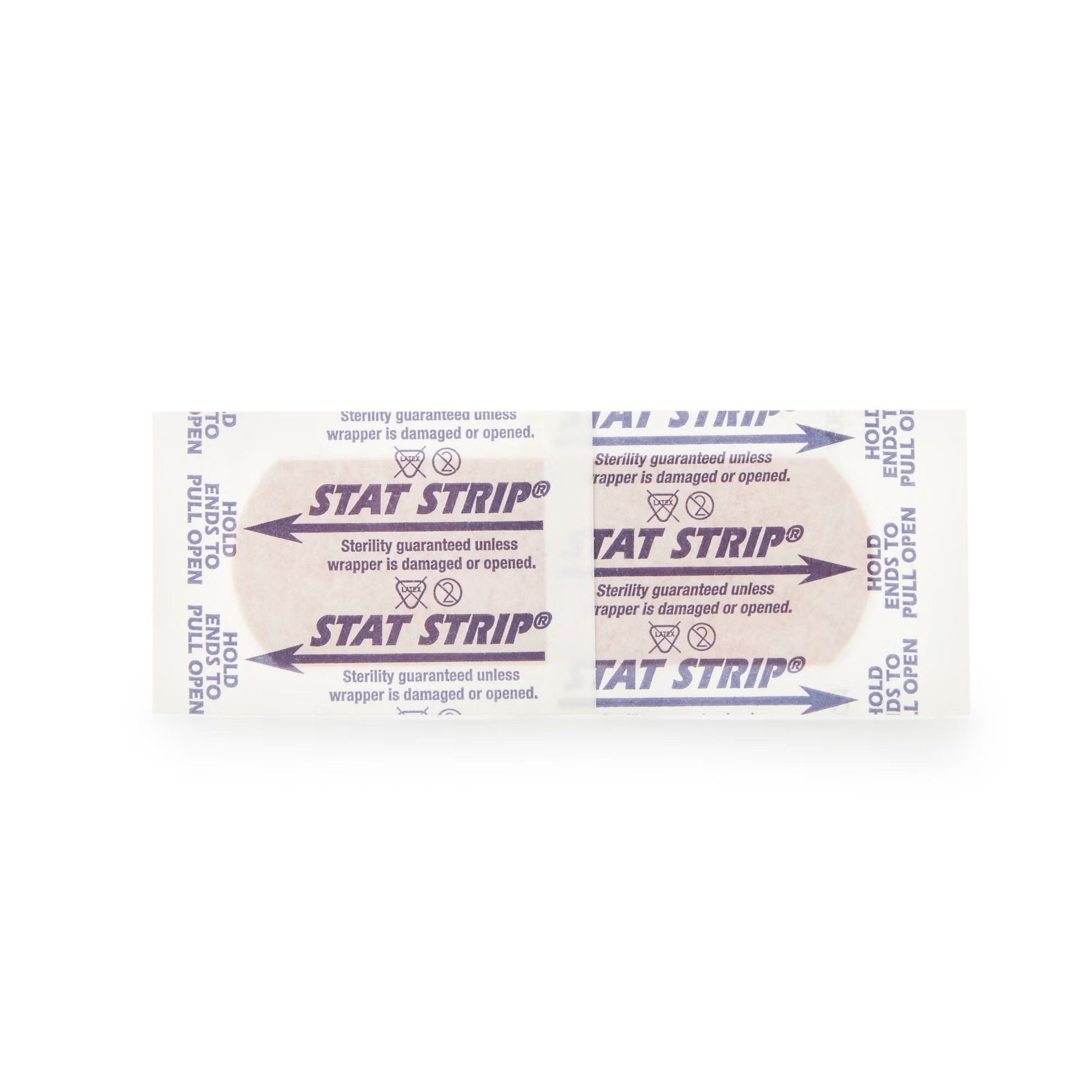 Dukal American White Cross® Stat Strip® Sterile Fabric Adhesive Bandages, 1 x 3 Inch, Tan, Flexible, Non-Stick Pad 