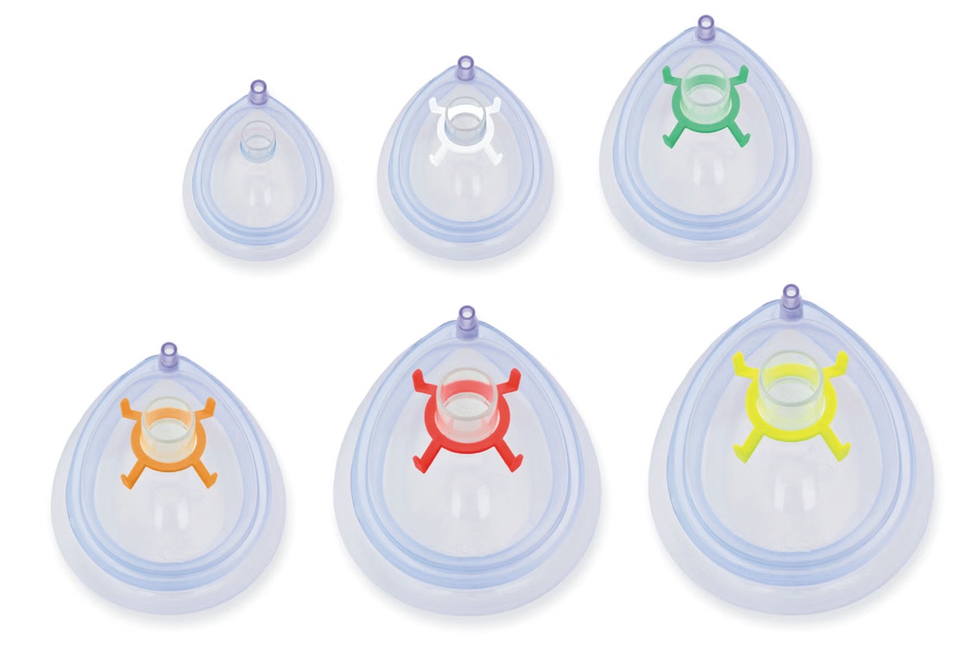 Venticaire® Adult Anesthesia Mask, Size 4, Tail Valve, Air-Filled Cushion, EA