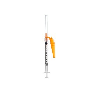 Sol-Care™ Standard Hypodermic Syringe with Needle – 10 mL, 22 Gauge, 1½ Inch, Safety