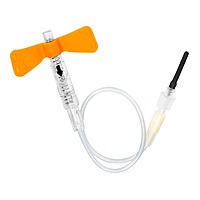 SOL-GUARD® Safety Pull-Button Blood Collection Set - ¾ Inch Needle