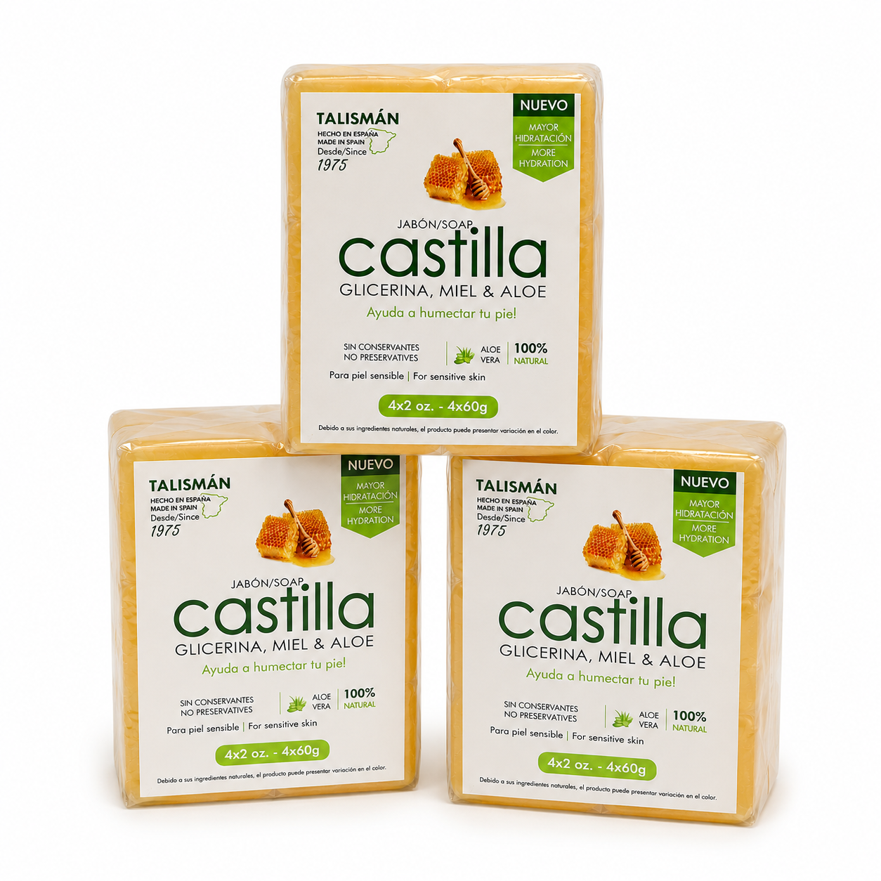 Talisman Castilla Soap Honey and Glycerin Bars 2 oz (PK/4EA), Special Bundles