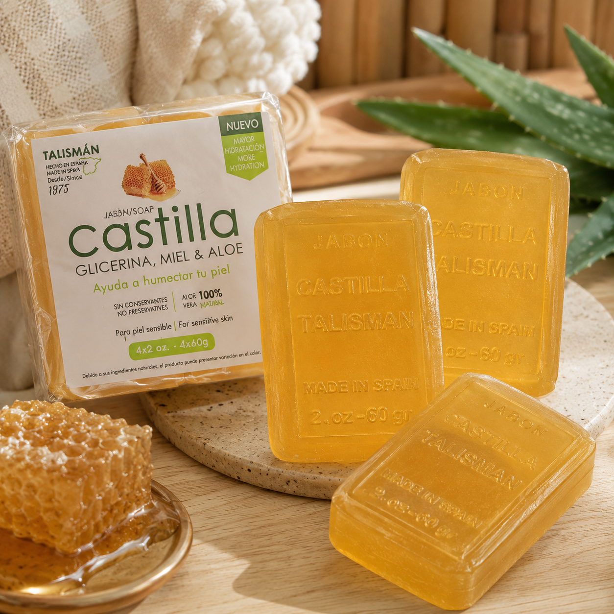 Talisman Castilla Soap Honey and Glycerin Bars 2 oz (PK/4EA), Special Bundles