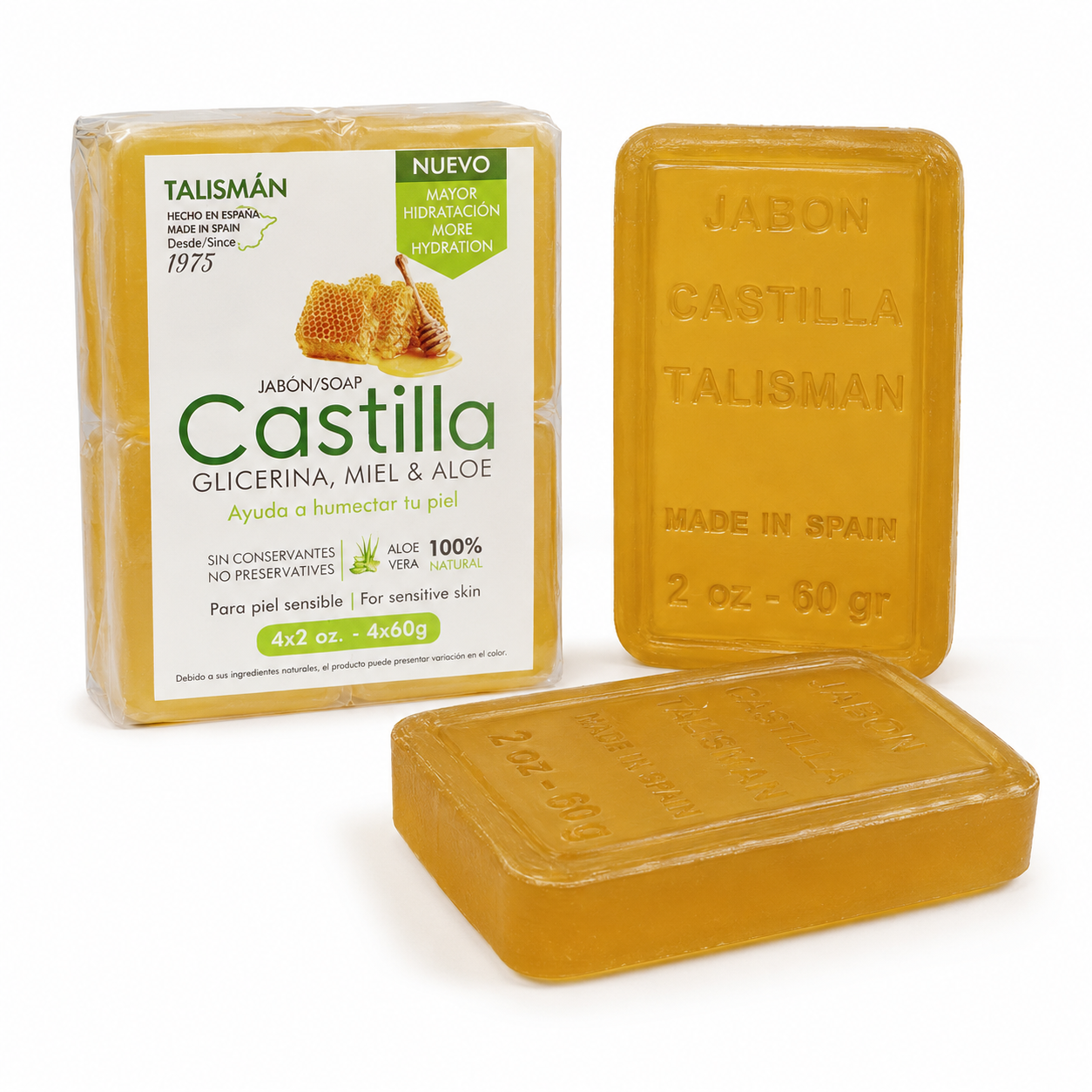 Talisman Castilla Soap Honey and Glycerin Bars 2 oz (PK/4EA), Special Bundles