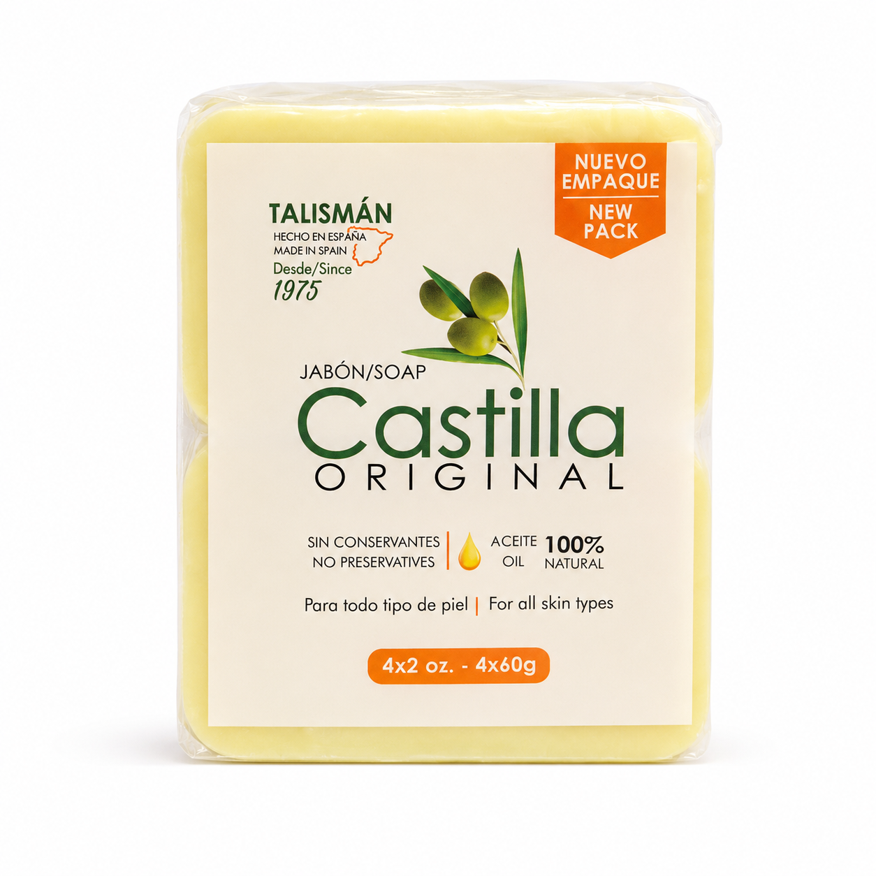 Talisman Castilla Soap Original Bars 2 oz (PK/4EA) Special Bundles