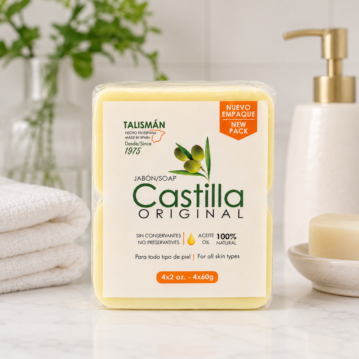 Talisman Castilla Soap Original Bars 2 oz (PK/4EA)