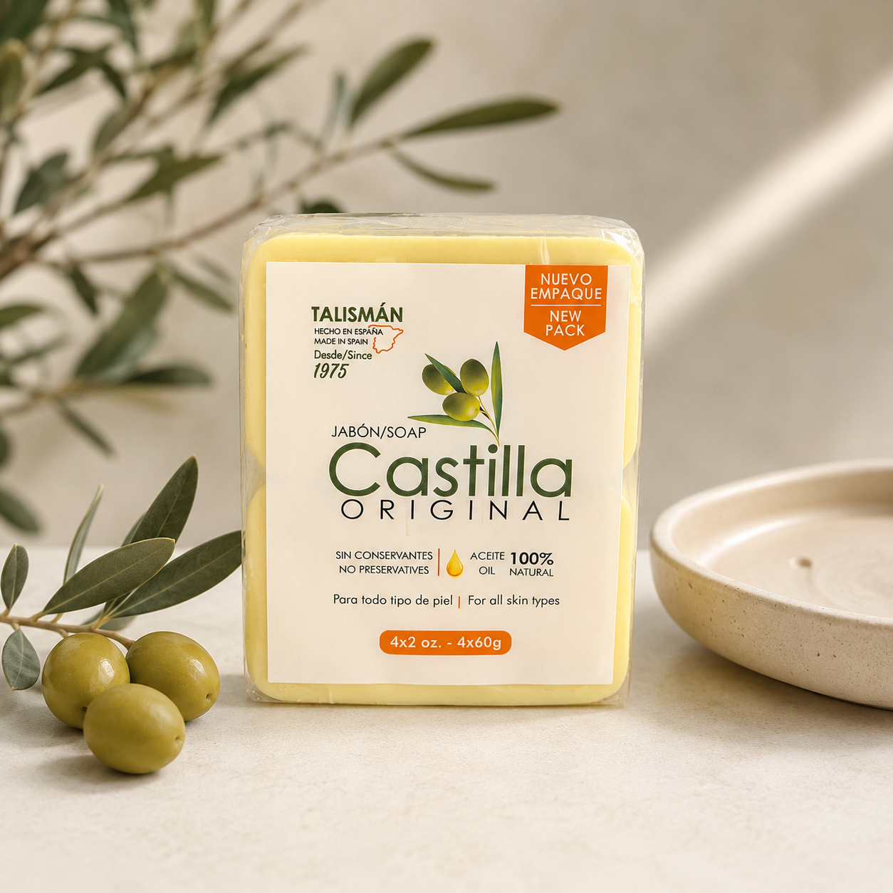 Talisman Castilla Soap Original Bars 2 oz (PK/4EA) Special Bundles