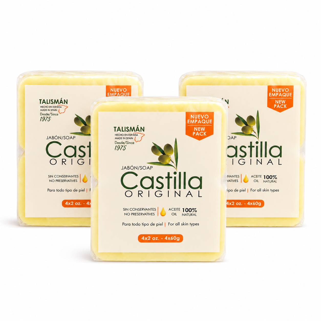 Talisman Castilla Soap Original Bars 2 oz (PK/4EA) Special Bundles