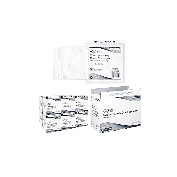 Dynarex Resp-O2™ Sterile Drain Sponge – 4 × 4 Inch, 6-Ply (2 per Pack)