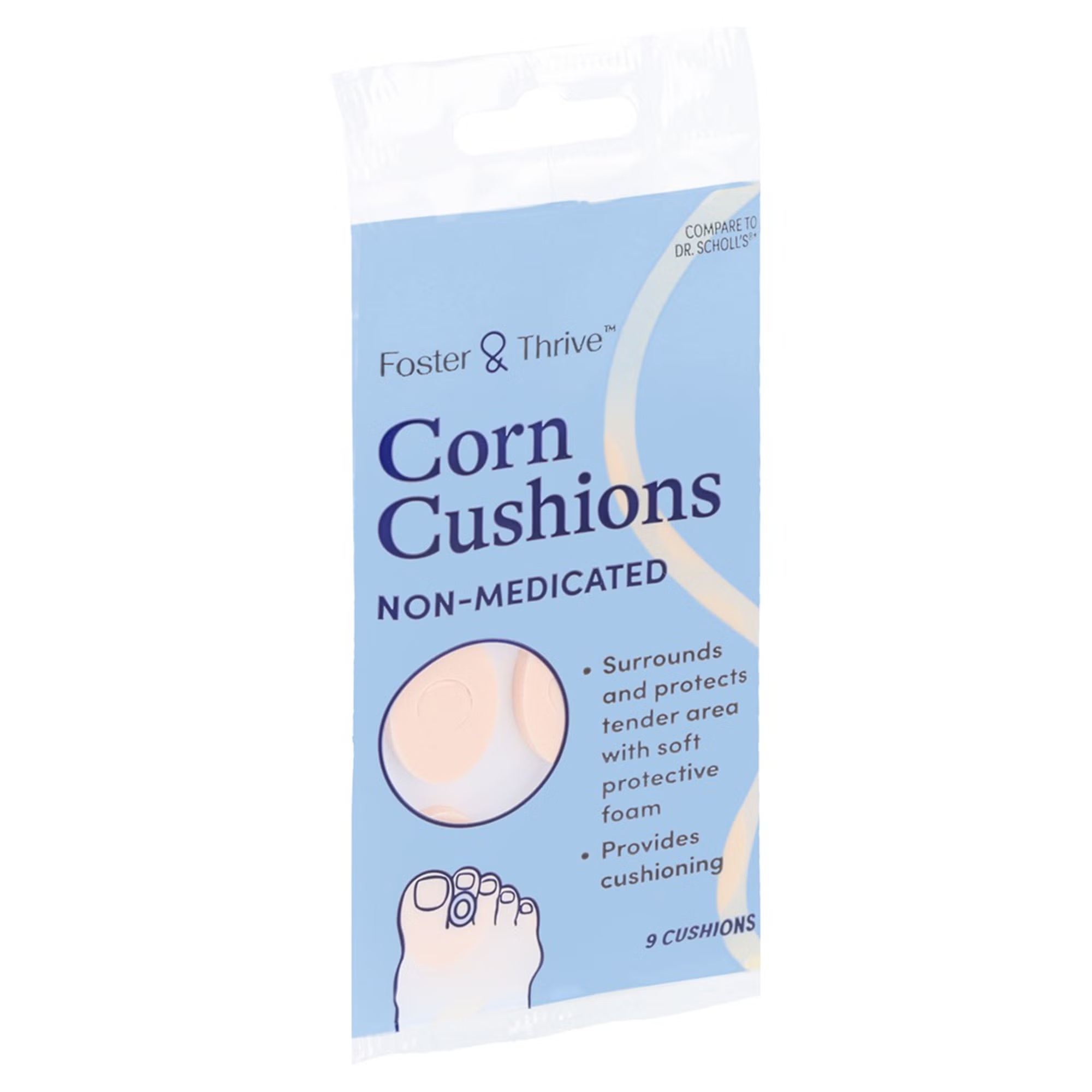Foster & Thrive™ Corn Pads, Adhesive Backing, One Size Fits Most (PK/9EA)