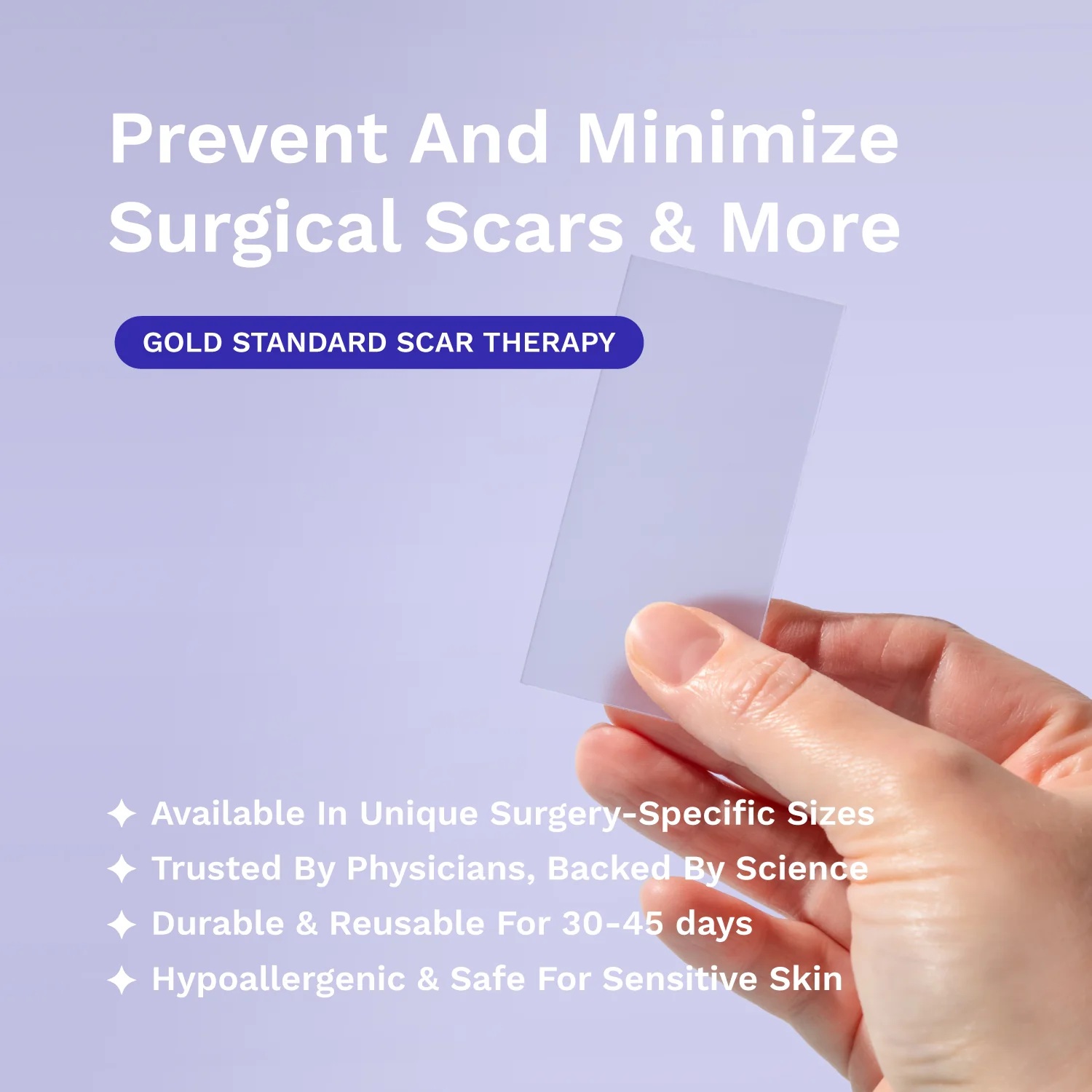 Rejuvaskin® Scar Heal® Scar Management Kit – 1 x 3 x 5 Inch Silicone Strip, Non-Sterile-EA