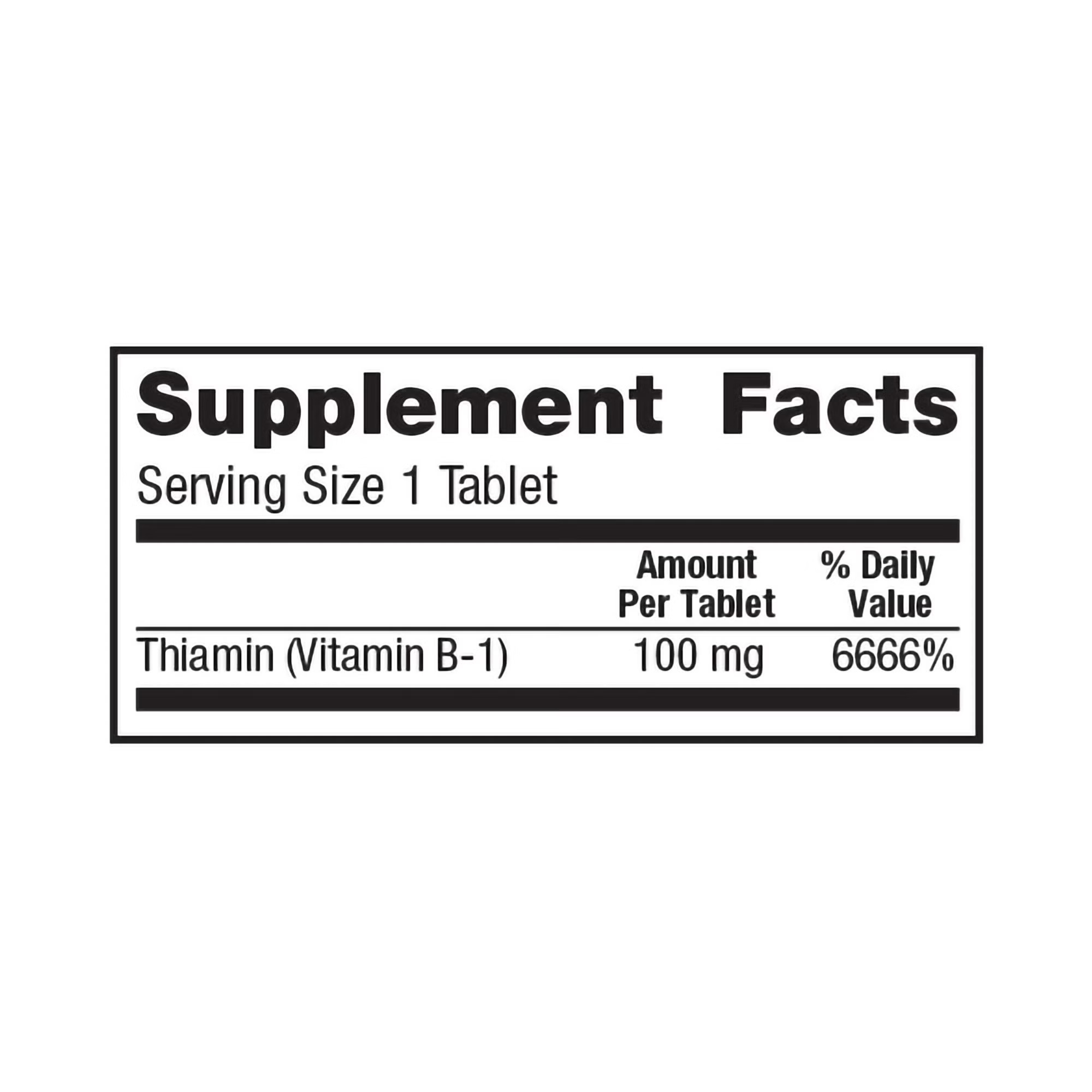 Geri-Care® Vitamin B1 (Thiamin) Supplement, 100 mg Tablets, 100 Count Bottle, (BT/1)